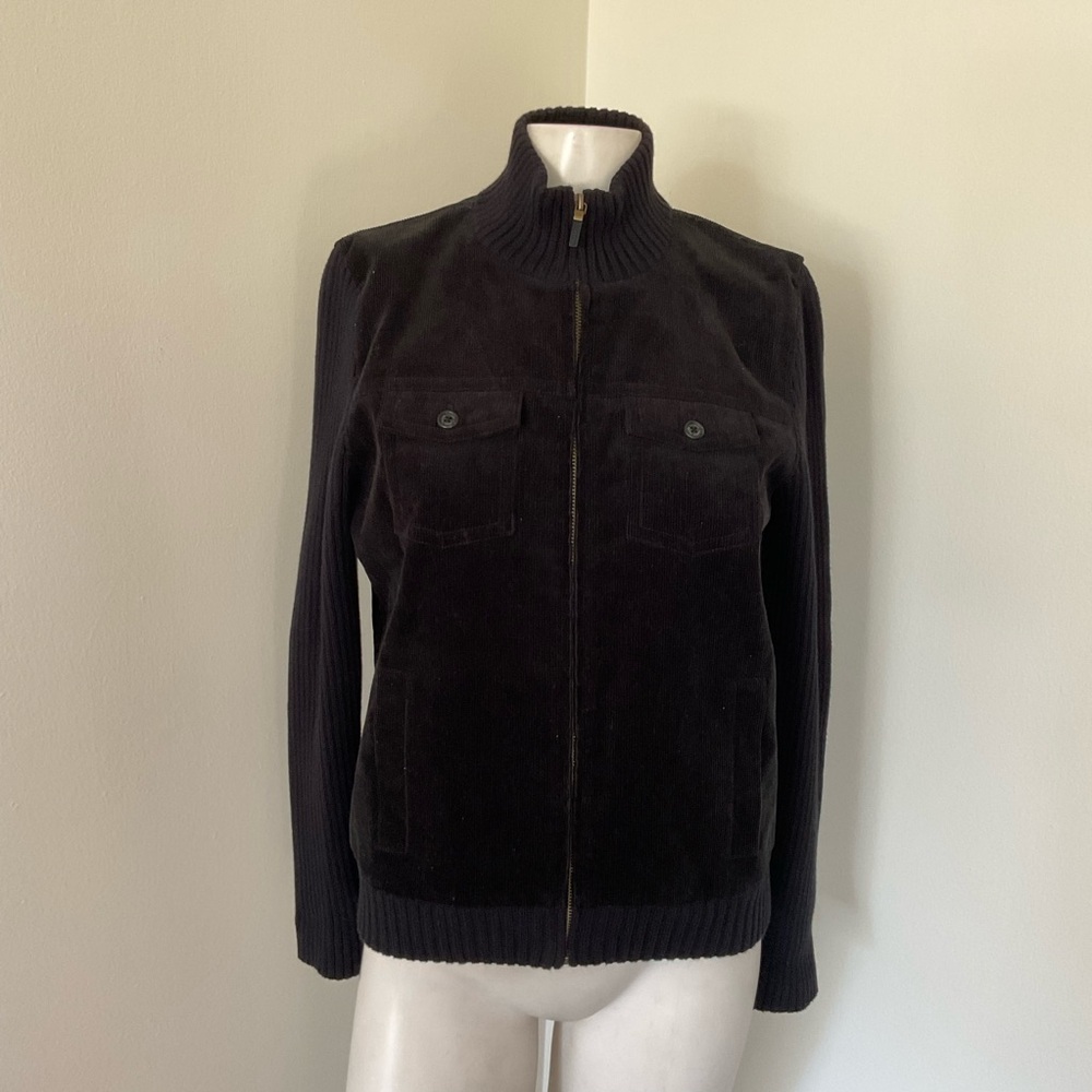 Ralph Lauren Black Corduroy Jacket Petite